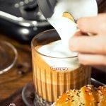 HiBREW Milk Frother Frothing Foamer Cold/Hot Latte Cappuccino Chocolate Fully Automatic Milk Warmer Cool Touch M2A 3