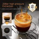 HiBREW 20Bar Espresso Coffee Machine Inox Case Semi Automatic Full Stainless Steel Coffee Espresso Maker, Cappuccino H10 2