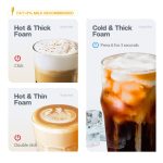 HiBREW Milk Frother Frothing Foamer Chocolate Mixer Cold/Hot Latte Cappuccino fully automatic Milk Warmer Cool Touch M1A 3