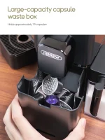 HiBREW Nes Capsule Coffee Machine Automatic Frothed Milk Cappuccino and Latte Espresso Coffee Maker H15 5