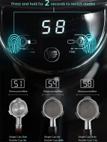 HiBREW Automatic Burr Mill Electric Coffee Grinder with 34 Gears for Espresso American Coffee Pour Over Visual Bean Storage G3A 2